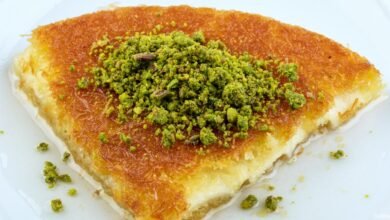 عمل الكنافة بالمهلبية